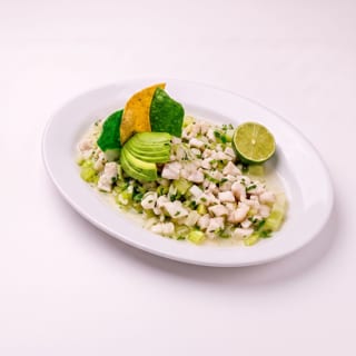Ceviche De Pescado O Jaiba Tostada